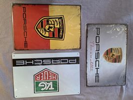 3 Stk. Blechschilder Porsche  neu