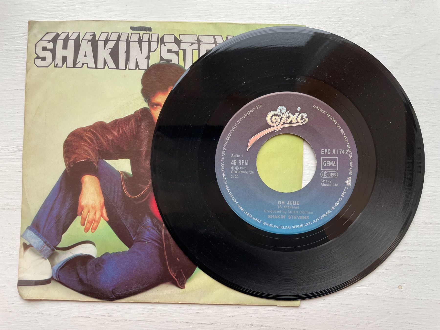 Dischi in vinile: Shakin' Stevens - Oh Julie - 7" Single, 1981 – Usato da Zürich venduto da Andy_t71 2