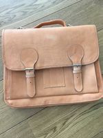 Umhängetasche aus echtem Rinderleder, Laptop Tasche