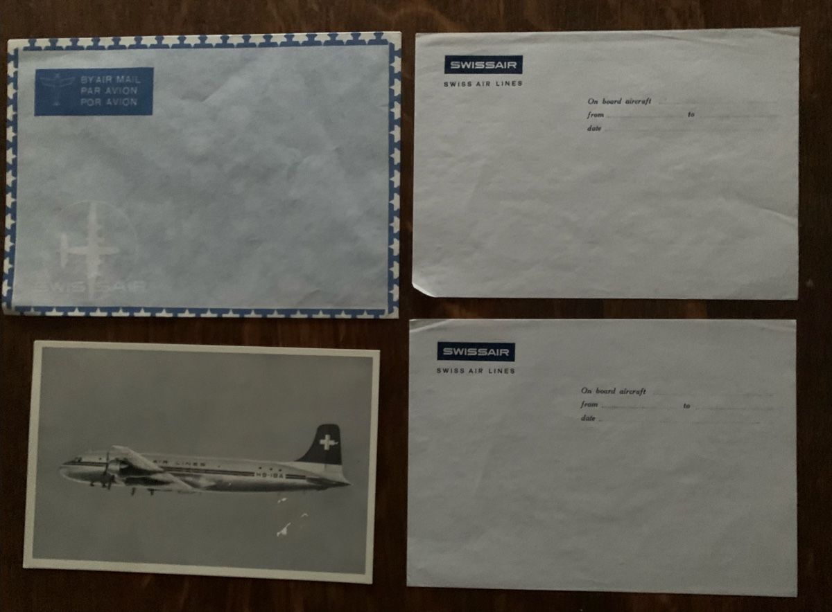Papiere: Swissair Briefpapier – Gebraucht aus Egg b. Zürich von ohtannenbaum