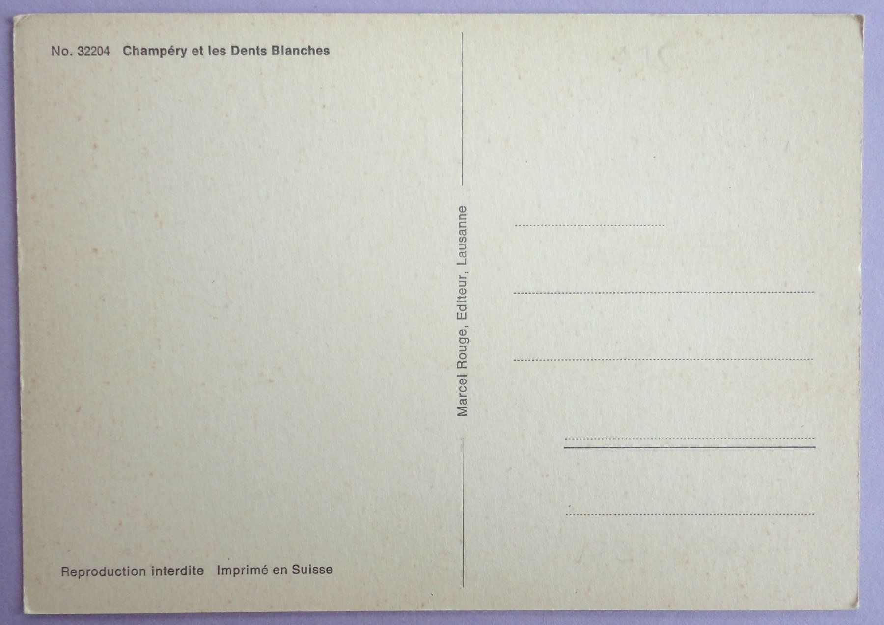 Cartoline postali: Champéry et les Dents Blanches – Usato da Fétigny venduto da Billy2miny 1