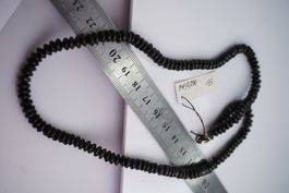 Obsidian   Kette mit Silber & Verschluss 46cm