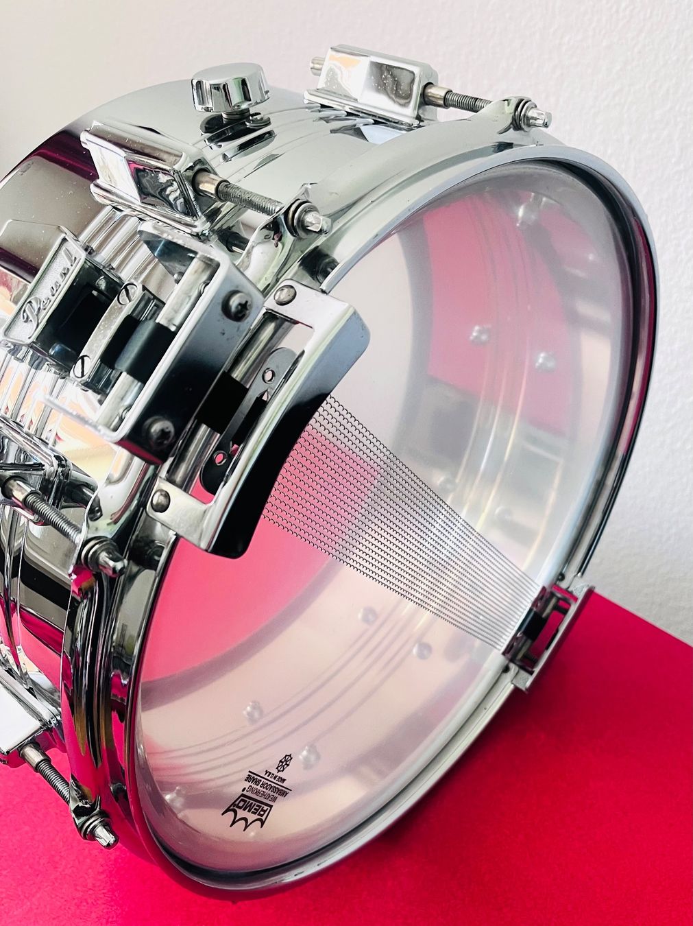 Strumenti musicali: Pearl Professional MIJ Snare 14''x6.5'' + Ständer + Evans – Usato da Wädenswil venduto da Buddha8 6