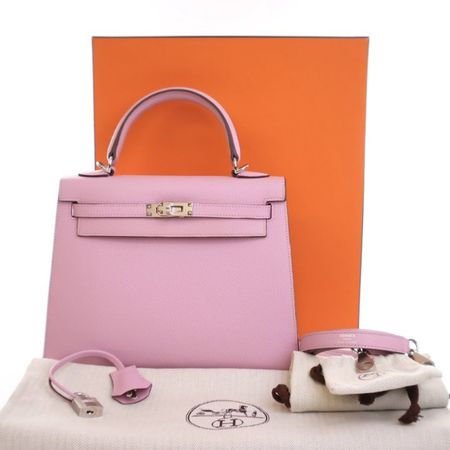 BrandNew Kelly28 Mauve Sylvester Epsom Sellier Phw U OriRec