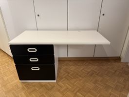 Pult | Bürotisch mit Korpus | IKEA | schwarz/weiss