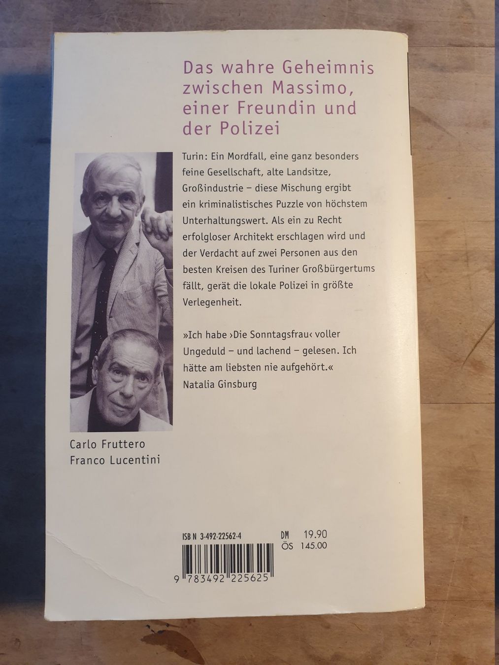 Livres: Die Sonntagsfrau Fruttero Luchentini Piper – D'occasion à Zürich par loosebone 2