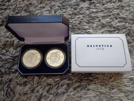 Coffret 2 x 20 Fr. 1998 Silber (Helv. Republik/Bundesstaat)