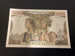 5000 Francs TERRE ET MER FRANCE 1952