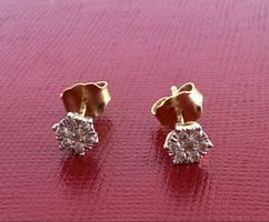 Ohrstecker Gold 750 mit je 7 Diamanten