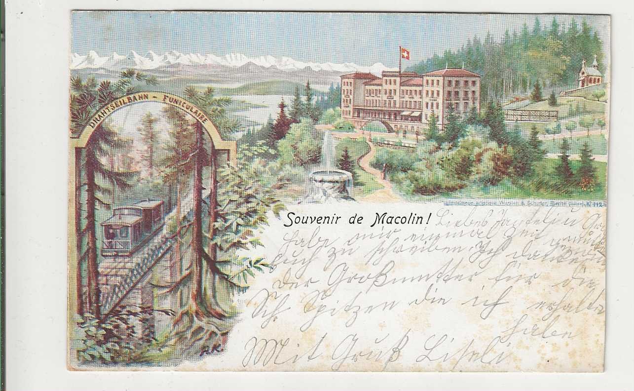 Cartoline postali: Macolin, Magglingen, Litho, 1909 – Usato da Spiez venduto da Niesen20