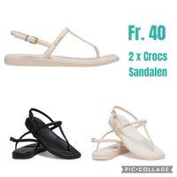 2 x Crocs Sandalen Grösse 38