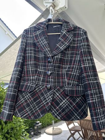 Eleganter Gerry Weber Woll-Blazer Gr. 42 – Bouclé/Tweed Stil