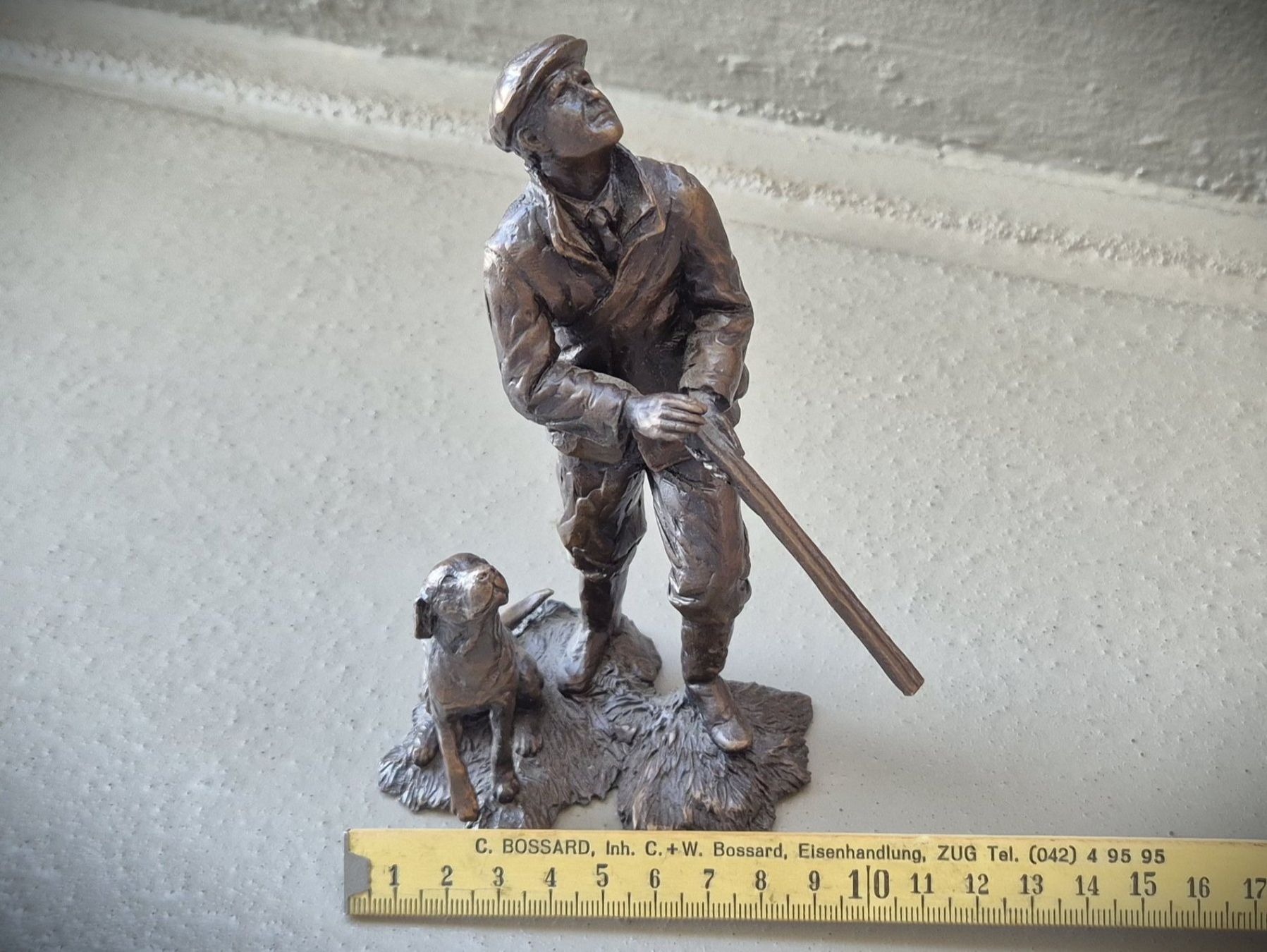 Statuette: Bronzefigur: Jäger mit Hund – Usato da Zürich venduto da brinkosos 6