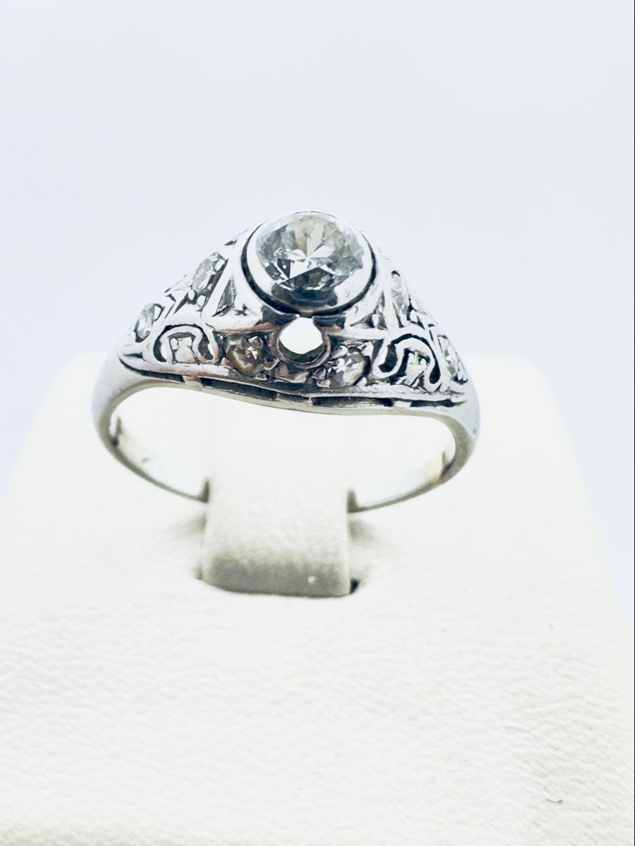 Anelli: 585/14 Karat Gold Ring mit 040Ct Brillanten – Usato da Murg venduto da MTGold 5