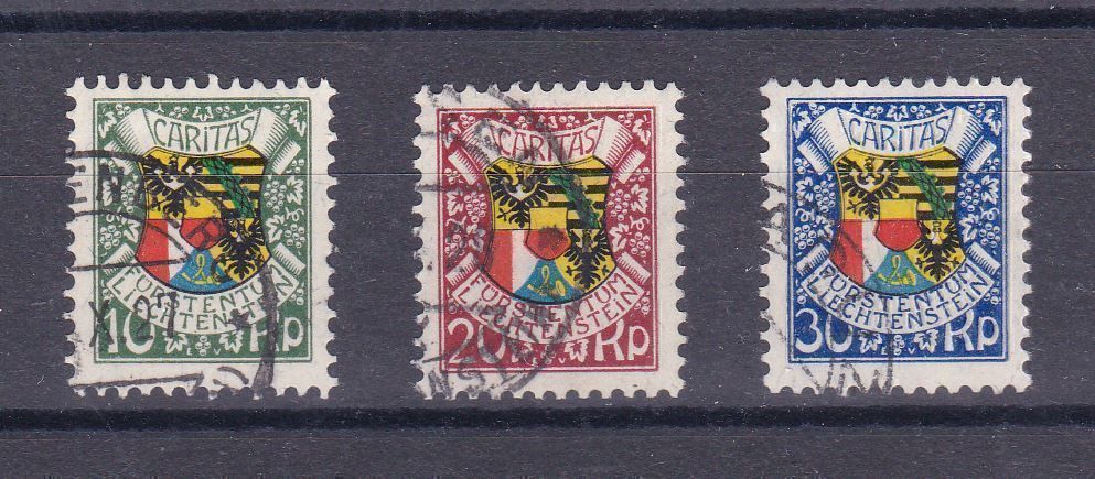 Alle Briefmarken: FL W4-6, gestempelte Serie, SBK 100.- – Gebraucht aus Wenslingen von riger11