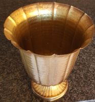 Vintage Metall Vase, Amphore, Höhe 27 cm