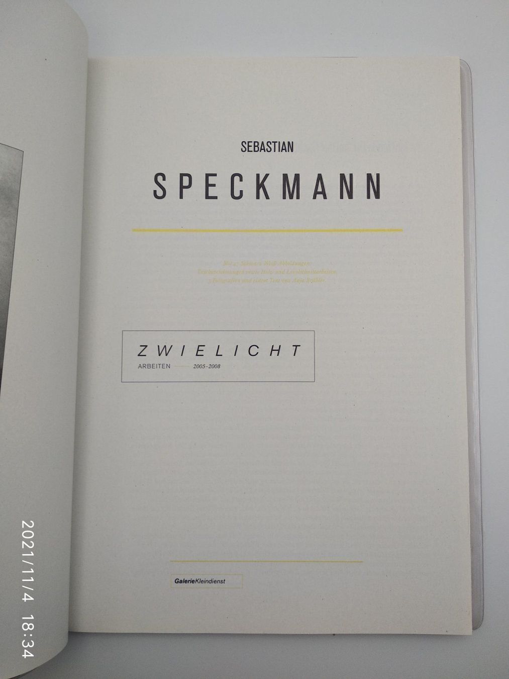 Bücher: SEBASTIAN SPECKMANN - ARBEITEN 2005-2008 – Gebraucht aus Goldach von Gaip 7
