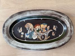Keramikplatte Vintage, Wandteller, sehr schönes Motiv!