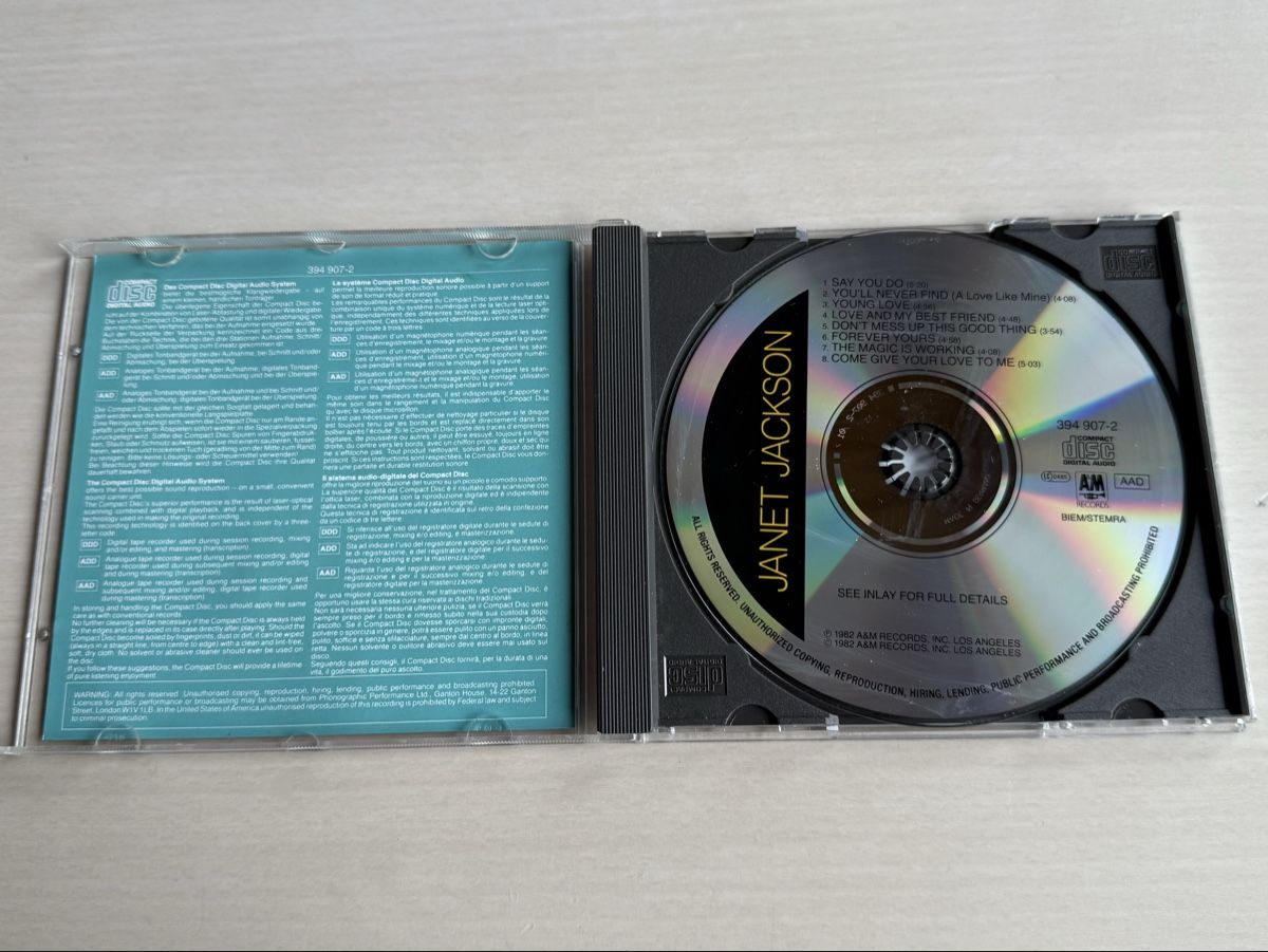 CD: Janet Jackson CD  1982 (Selten) – Usato da Oberried Brienz venduto da Chyara 2