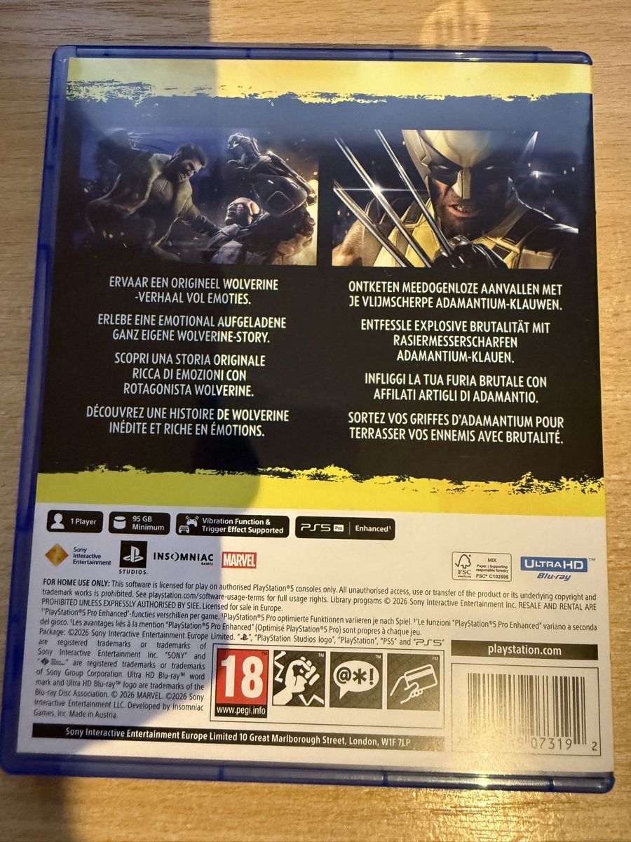 Giochi: Wolverine PS5 – Usato da Dietikon venduto da Molella 1