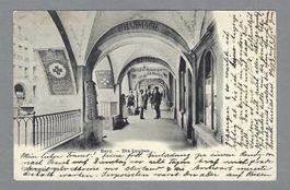 1901, BERN, DIE LAUBEN, PHARMACIE, BELEBT