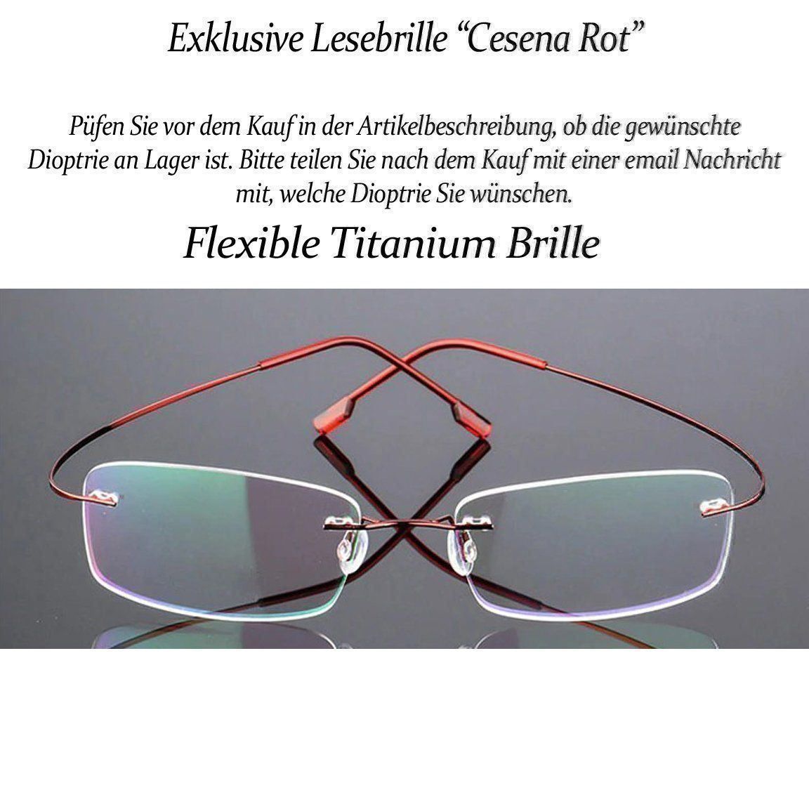 Brillen & Gläser: Lesebrille Cesena rot +2.0 +2.5 +3.0 +3.5 +4.0 – Neu und originalverpackt aus Pfäffikon SZ von ANNAPURNA8091