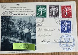 Brief gelaufen Ballonpost 1939..