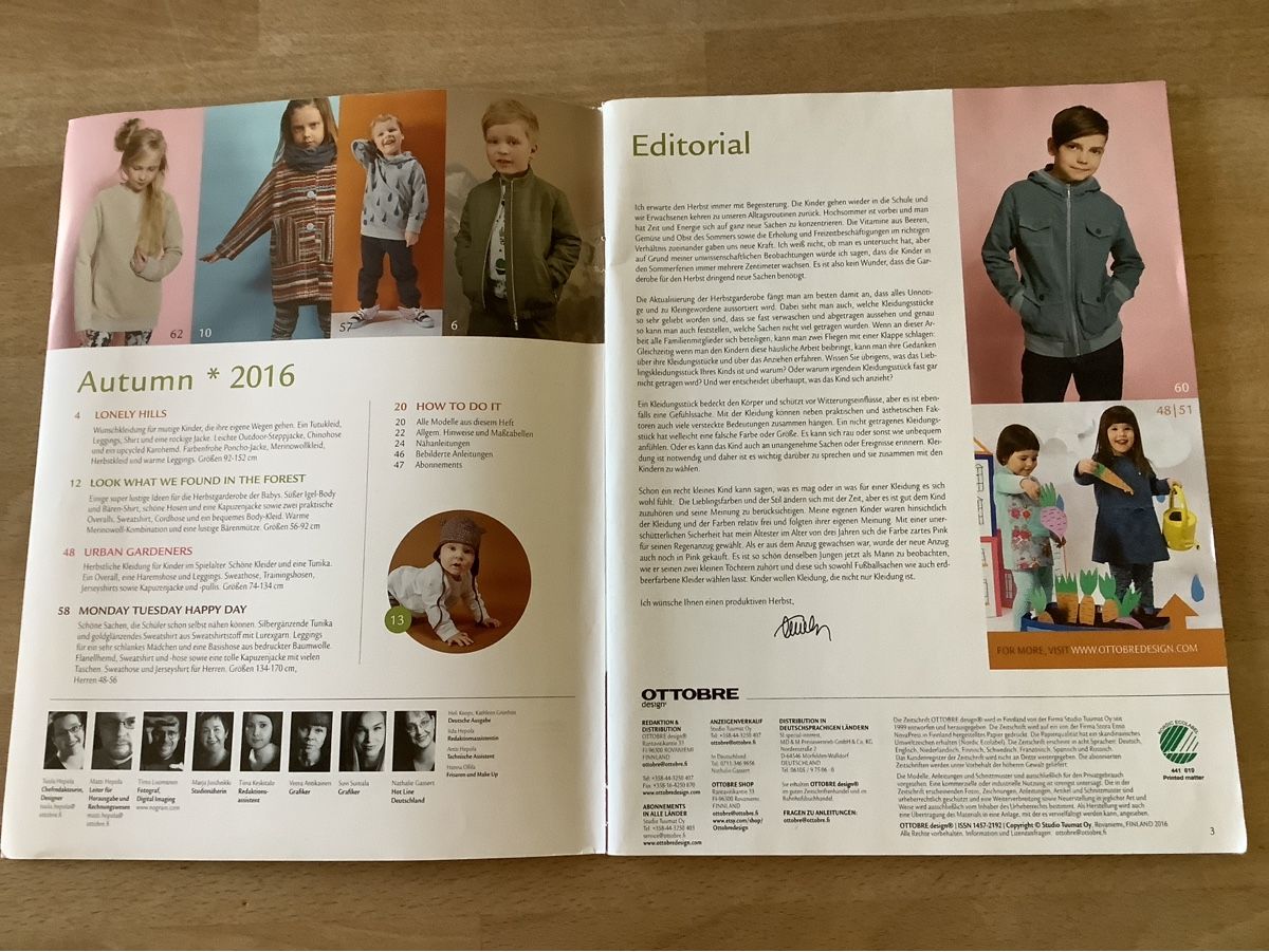 Revues & Magazines: Ottobre Design 4/2016 Herbst – D'occasion à Appenzell-Steinegg par Schmipat 1