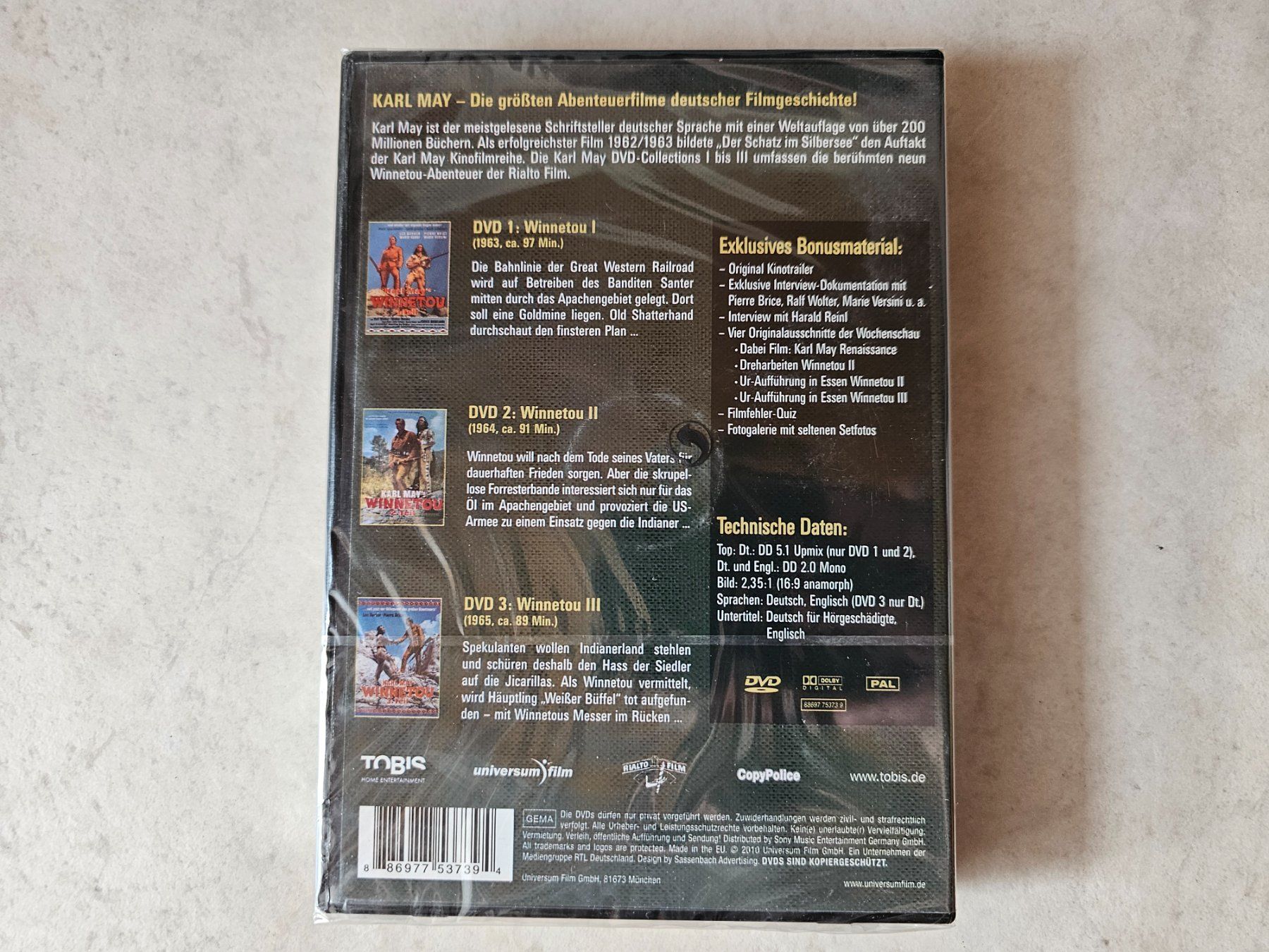 Tutti i DVDs: Karl May DVD Collection  -  Winnetou 1 - 3  /  Fabrikneu – Nuovo e nell'imballaggio originale da Schneisingen venduto da backstore24 1