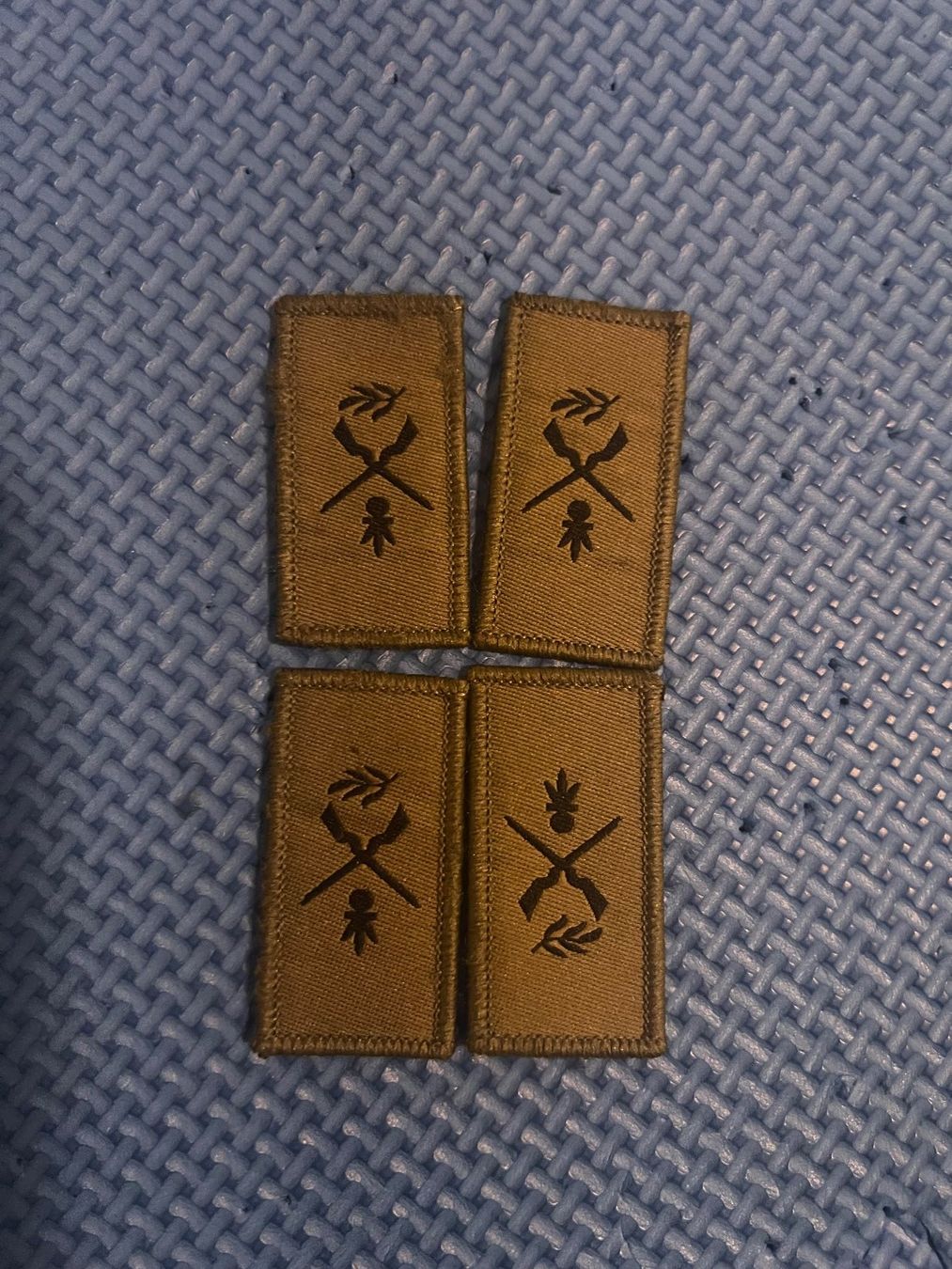 Schweizer Armee Placchette & Badge: 4er Set Schweizer Armee Abezichen, olivefarben – Usato da Gossau SG venduto da schlitzerdemon