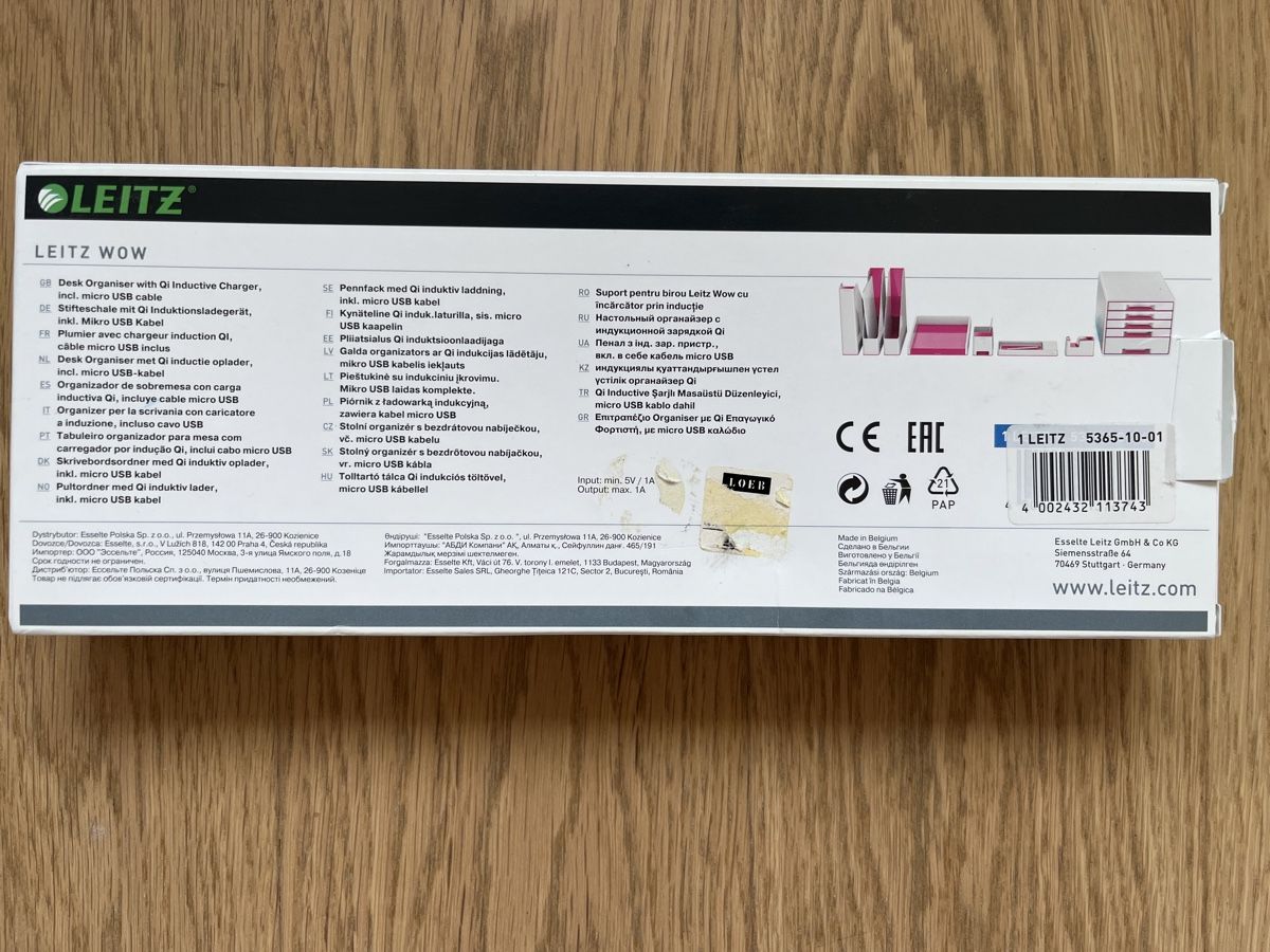 Leitz Caricabatterie: Stifteschale mit Induktionsladegerät Leitz WOW – Nuovo e nell'imballaggio originale da Worb venduto da Titine79 1