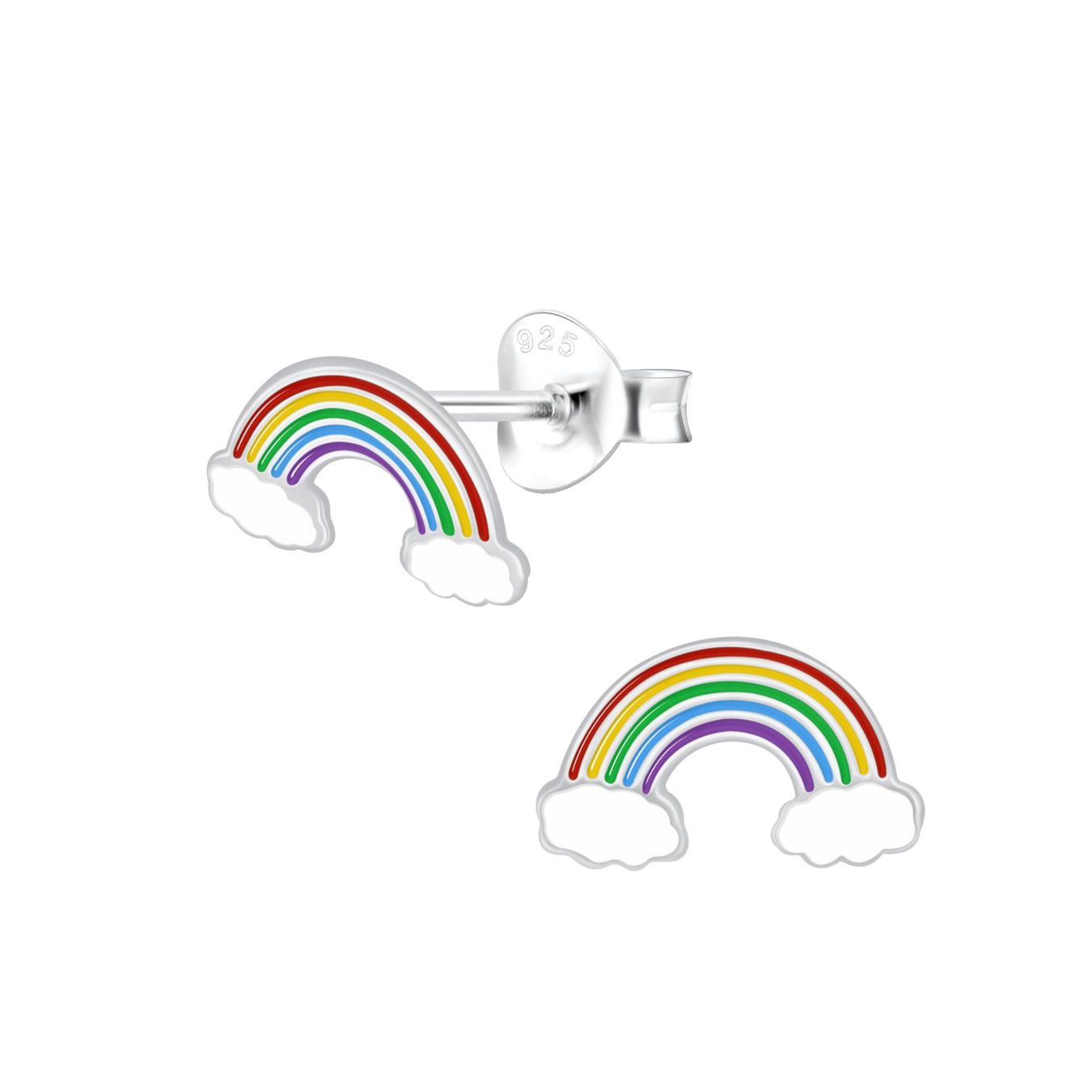 Ohrringe & -stecker: Kinder Ohrringe REGENBOGEN Sterling Silber – Neu und originalverpackt aus Stallikon von Bergli18 5