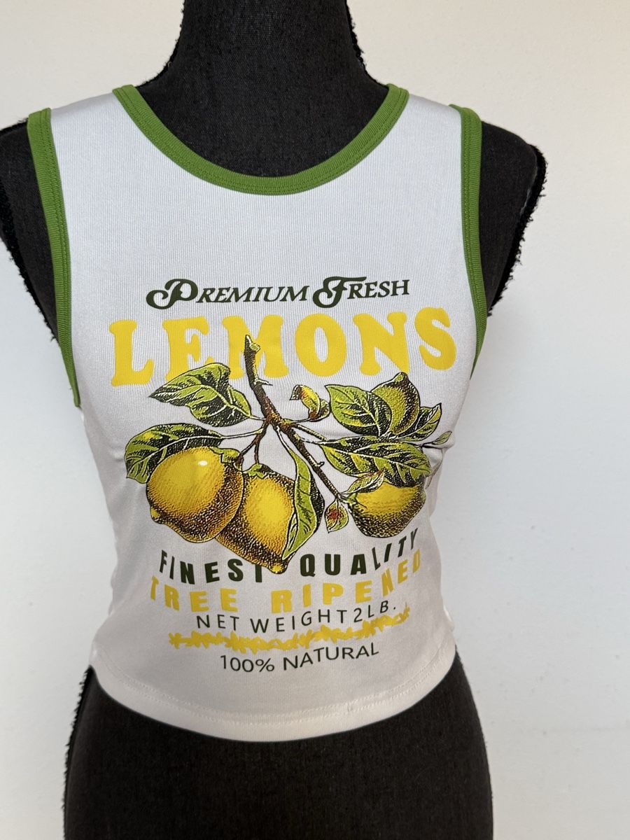 Top: Top mit Zitronenprint – Nuovo (secondo la descrizione) da Sigriswil venduto da ck56