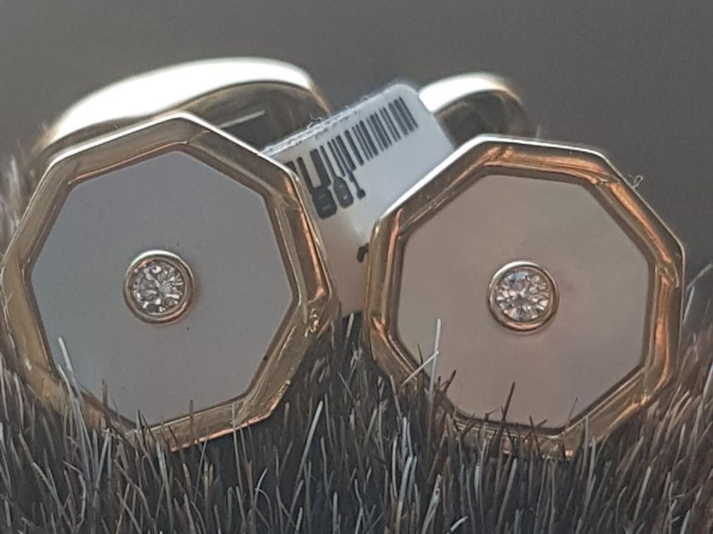 Boutons de manchette: Edle Perlmut Manschettenknöpfe aus 18kt. – Neuf (Voir description) à Unterägeri par Altgoldschmuck 6