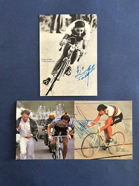Libri: Ferdi Kübler, Buch, 2 Autogrammkarten / Kübler + Freuler – Usato da Bern venduto da oregonzwei 8