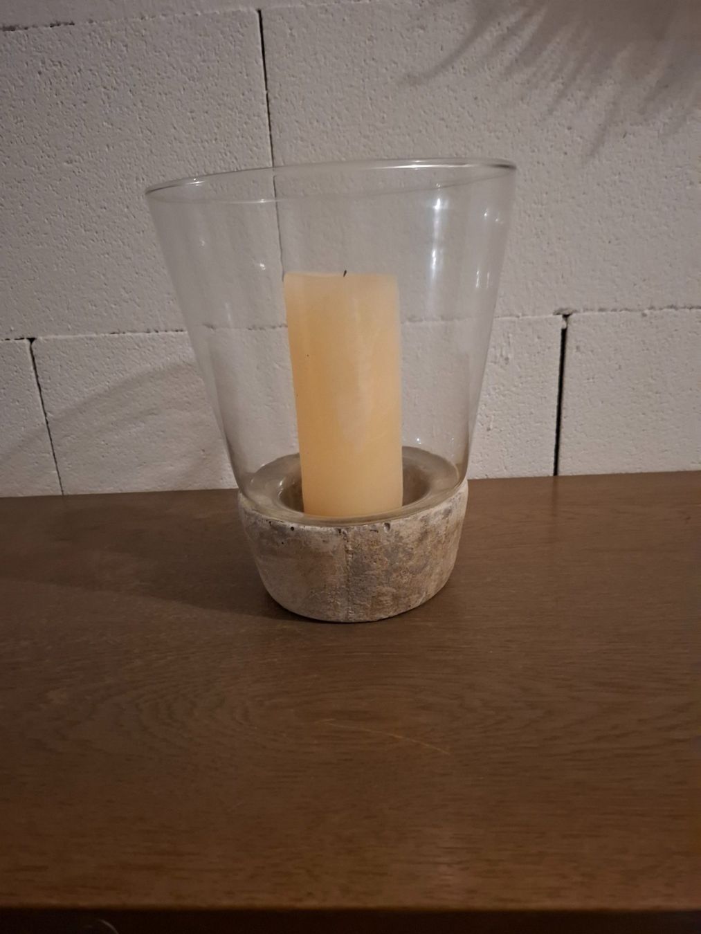 Portacandele: Windlicht Glas/Stein - Kerzenständer Deko – Usato da Oberweningen venduto da Hermes010