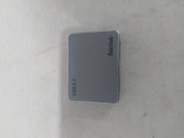 Hama USB 2.0 Hub, 4-Port, Silber, Top Zustand,