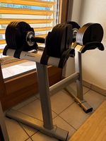 StairMaster TwistLock Kurzhanteln  verstellbar mit Ständer