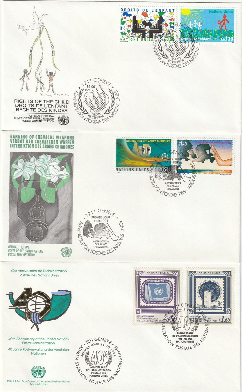 Tutti i francobolli: UNO-in Schweizer Währung: 9 FDC 1991 – Nuovo (secondo la descrizione) da Buttisholz venduto da wbr_wdw8 1