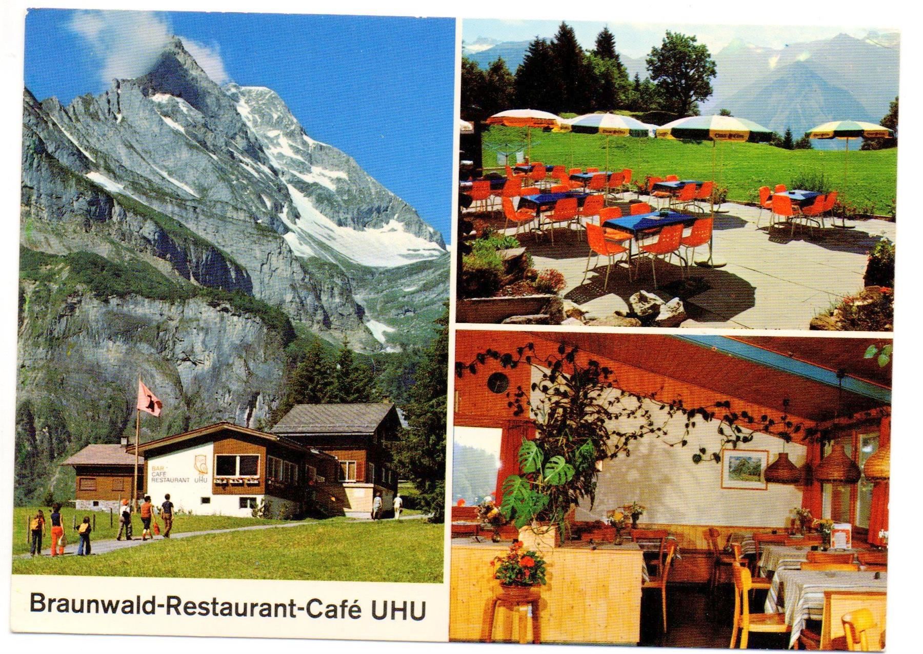 Cartes postales: BRAUNWALD Restaurant-Cafe UHU – D'occasion à Jona par philajona