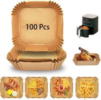Backpapier für heißluftfritteuse (20CM Quadrat 100 Stück)