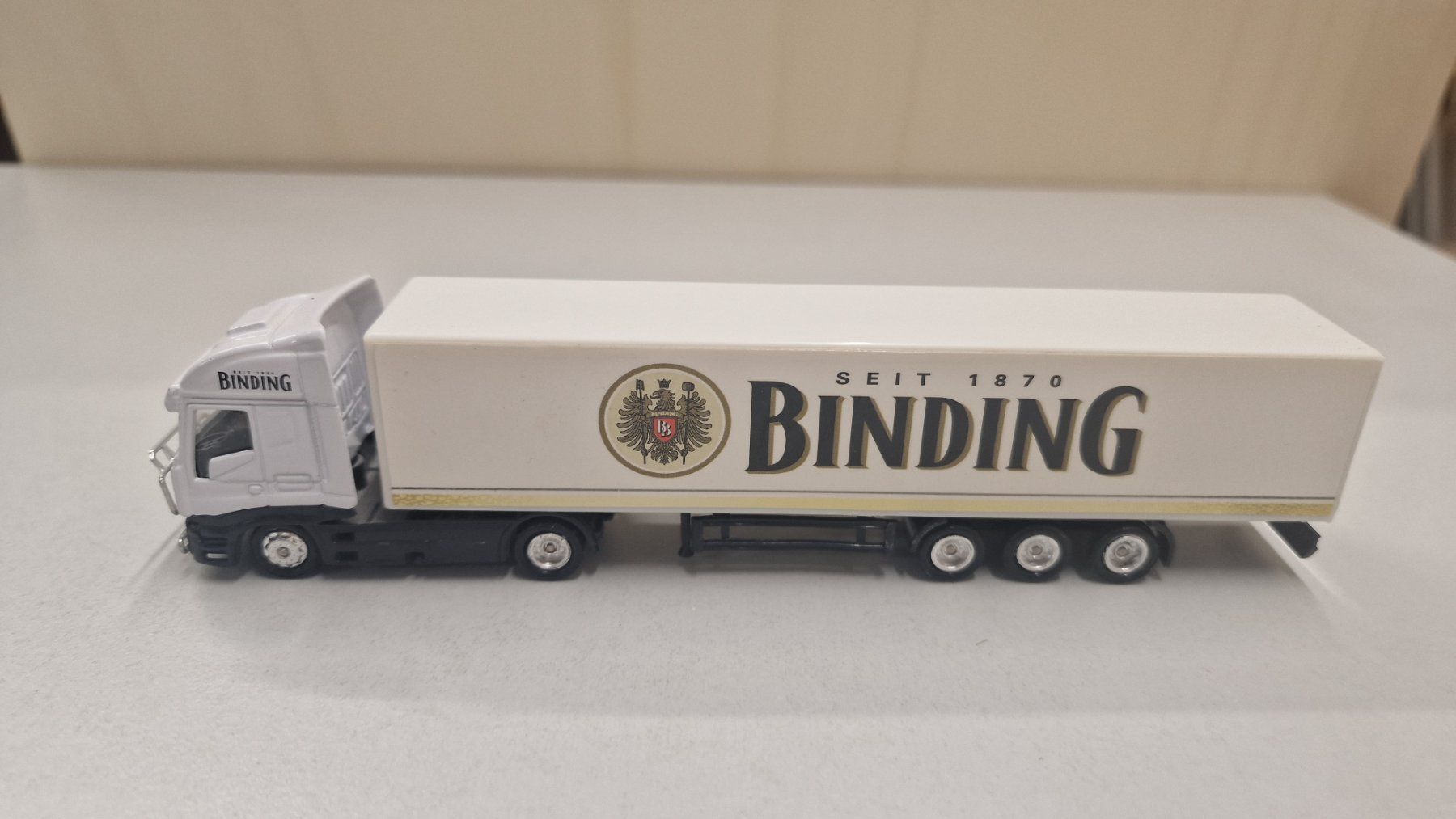 Modellini d'auto: Modelllastwagen 1/87, Iveco, Aufschrift BINDING, weiss – Usato da Weisslingen venduto da and-lo73