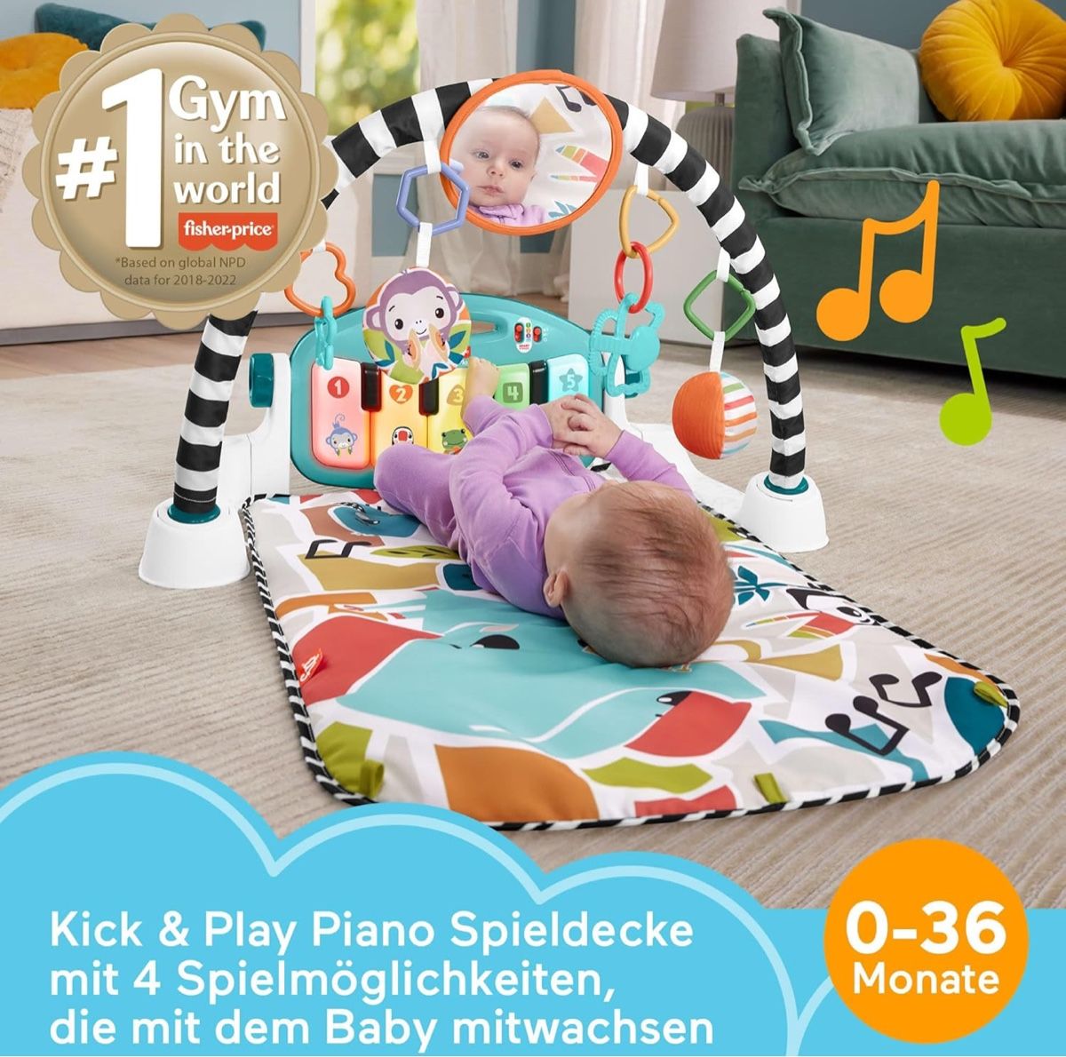 Fisher-Price Tappeto da gioco: Fisher-Price Spieldecke Piano – Usato da Forch venduto da kat_98t7 1