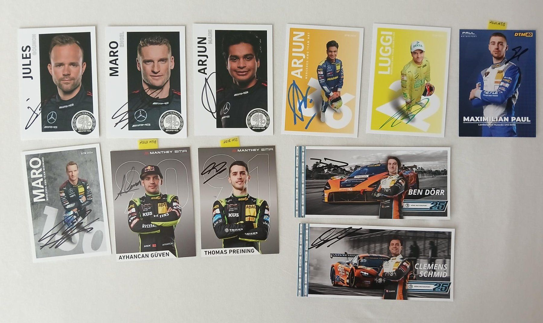 Autografi: Konvolut 11x Autogrammkarten DTM 2024 – Usato da Aarburg venduto da Hktm