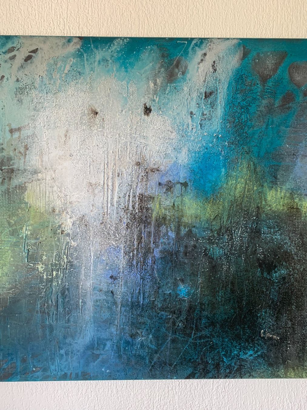Dipinti: "Formule Magique I" von Angela Pinelli, Acryl, 100 x 100 cm – Usato da Gwatt (Thun) venduto da tomstown 1