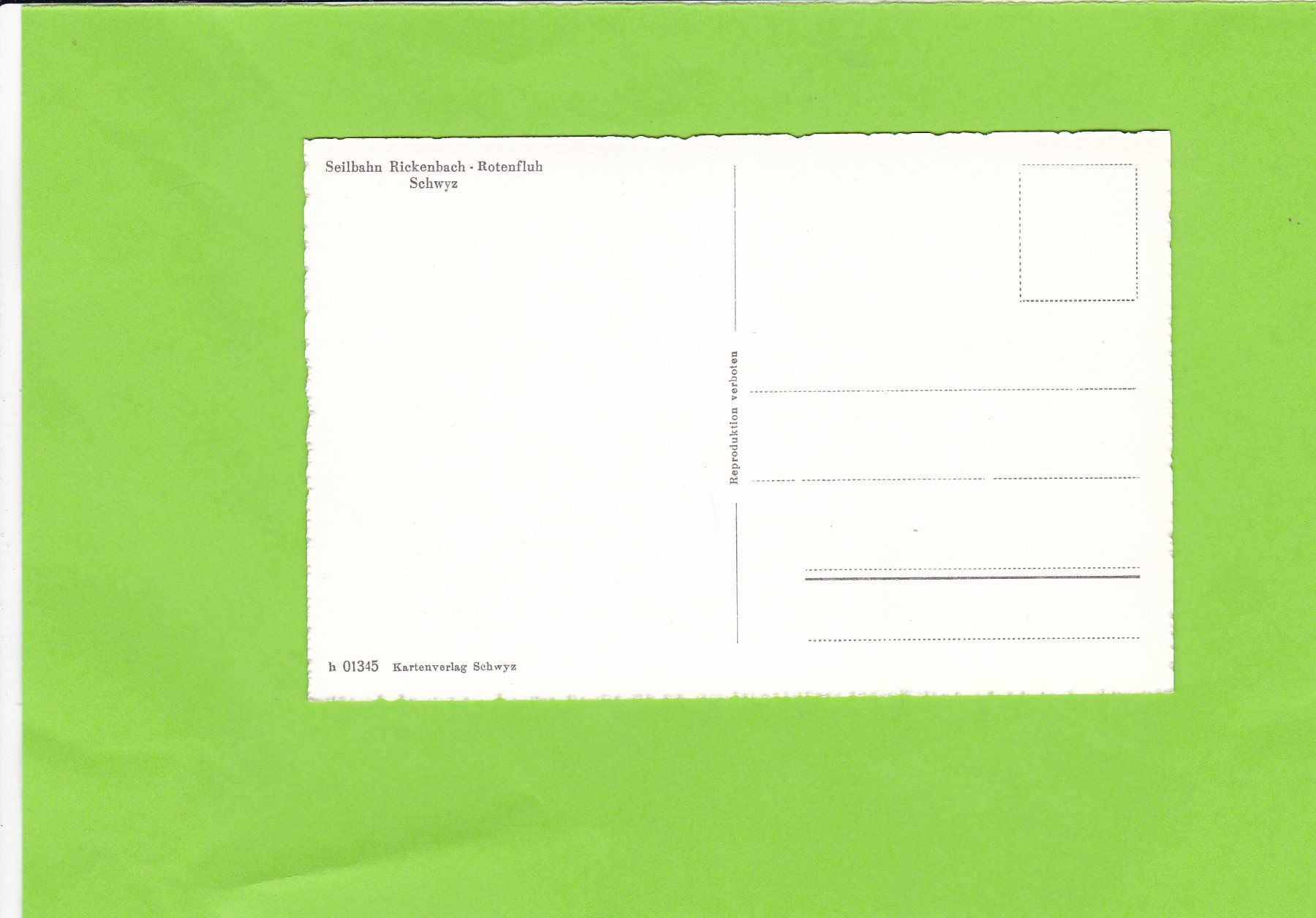 Cartoline postali: Seilbahn Rickenbach-Rotenfluh – Usato da St. Peterzell venduto da neckertal 1