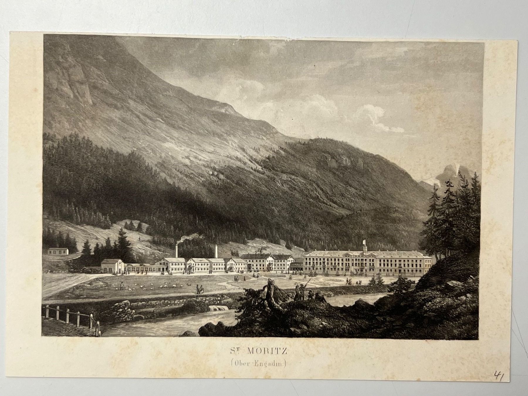 Incisioni: Stich St. Moritz Bad Engadin - heutiges Kempinski – Nuovo (secondo la descrizione) da Vaduz venduto da Unikate-Markt