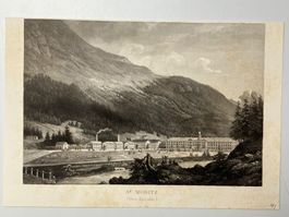 Stich St. Moritz Bad Engadin - heutiges Kempinski