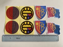 Historische FCB Stickers / Aufkleber FC Basel