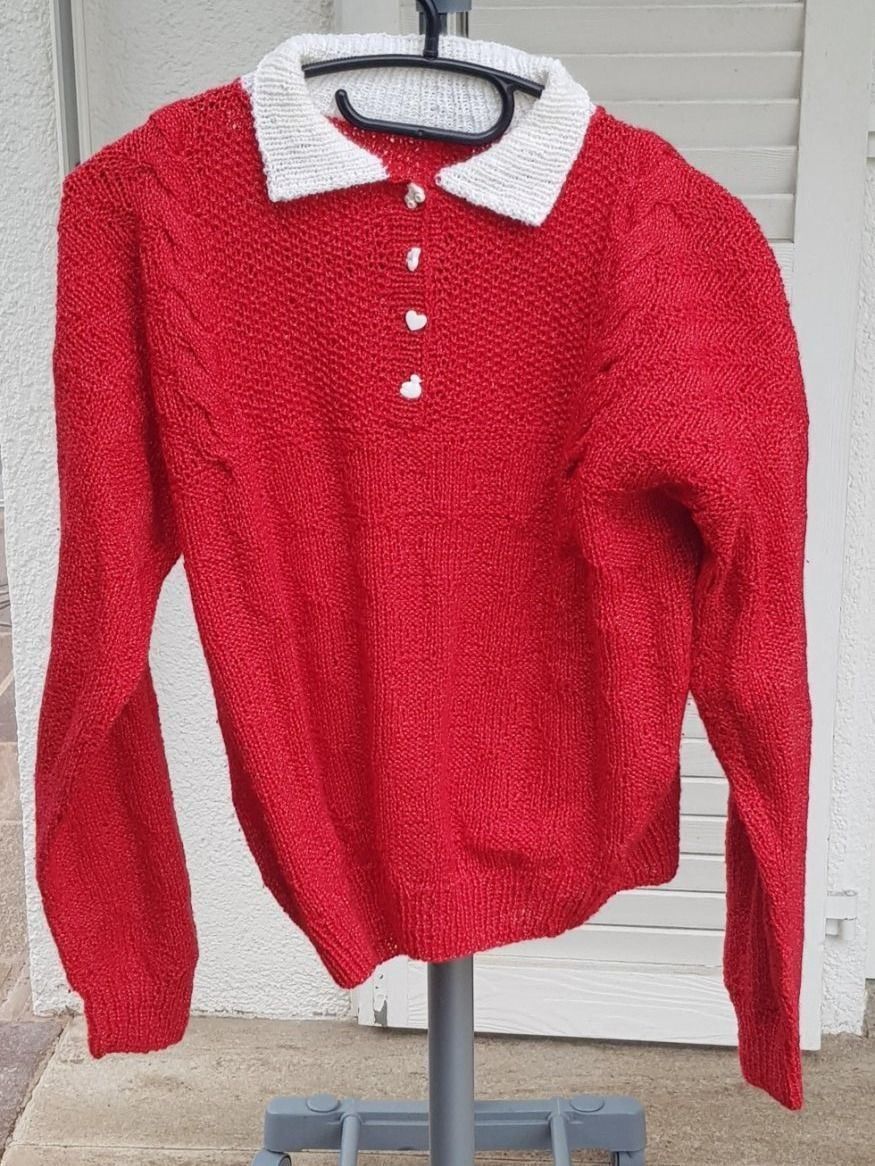 Pullover & Sweatshirts: Pullover rot Garn Handarbeit – Gebraucht aus Mörschwil von wunderkiste44 1